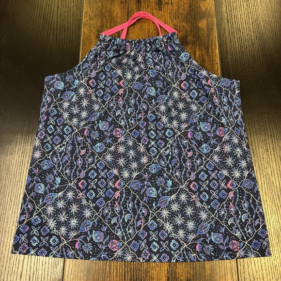 Lands' End Other - Lands' End Girls XL Blue Pink Floral Ocean Swim Top Racerback‎ Tankini